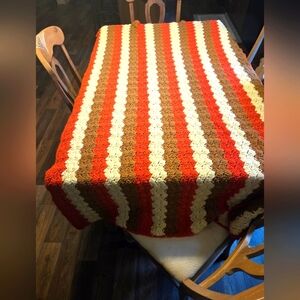 Vintage Afghan blanket, 72 inches long. It's sixty four inches wide